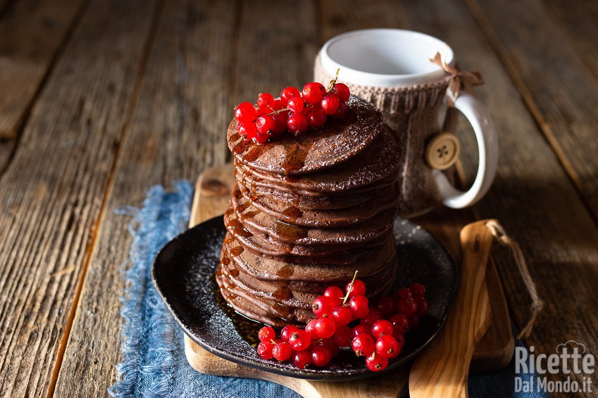 Ricetta Pancakes al cioccolato. La variante golosa delle frittelle americane!