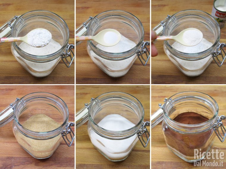 Riunire gli ingredienti nel vasetto