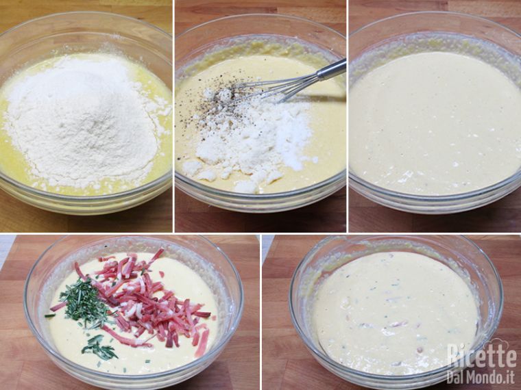 Aggiungere gli ingredienti secchi
