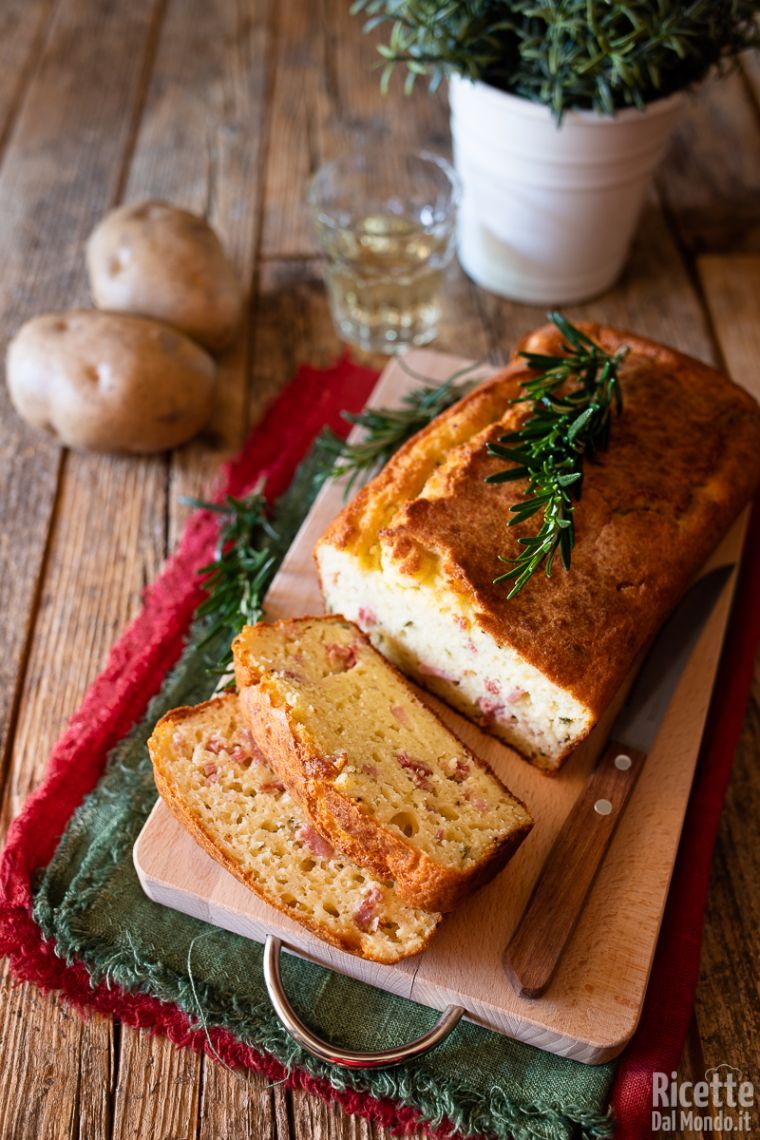 Ricetta plumcake di patate e speck
