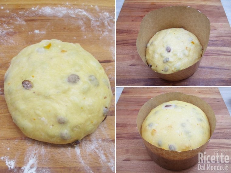 Far lievitare il panettone nello stampo