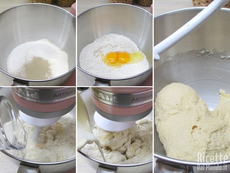 lavorare la farina con gli ingredienti liqudi