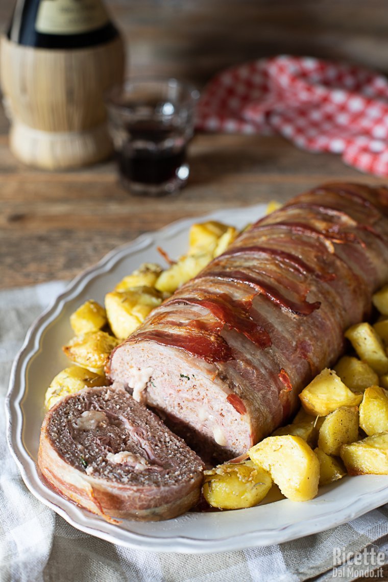 Ricetta polpettone bardato con pancetta