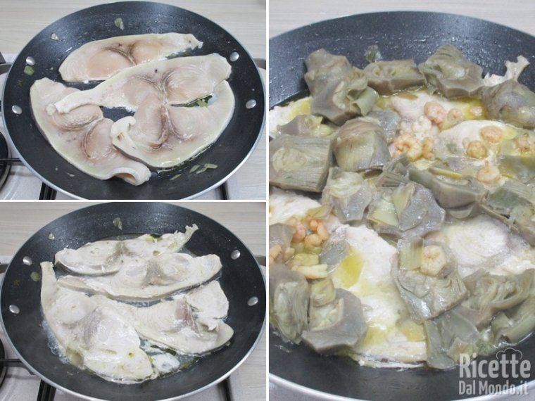 Cuocere il pesce spada e unire tutto