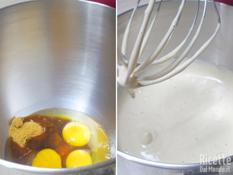 Lavorare zucchero e uova