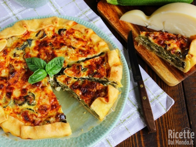 Ricetta quiche di zucchine melanzane e caciocavallo
