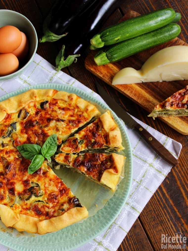 Come fare la quiche di zucchine melanzane e caciocavallo