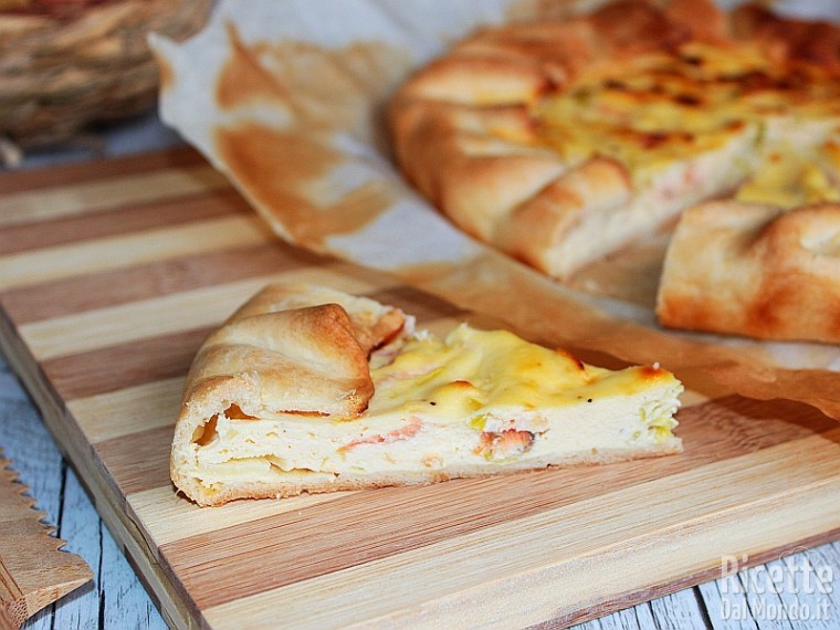 Ricetta quiche con salmone e porri