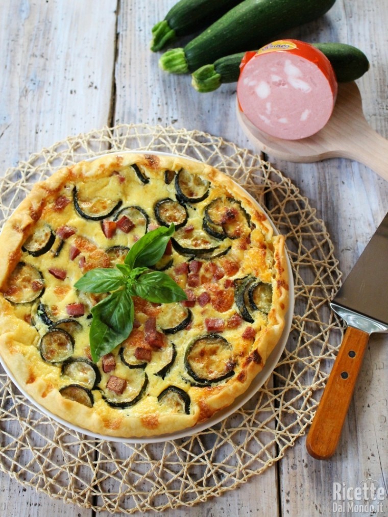 Quiche di zucchine e mortadella RicetteDalMondo.it