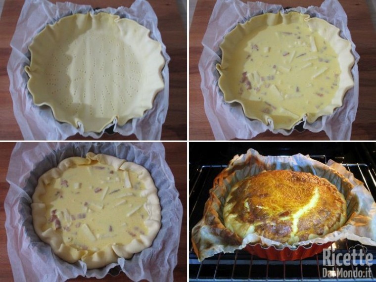 Quiche di sfoglia con taleggio e pancetta 5