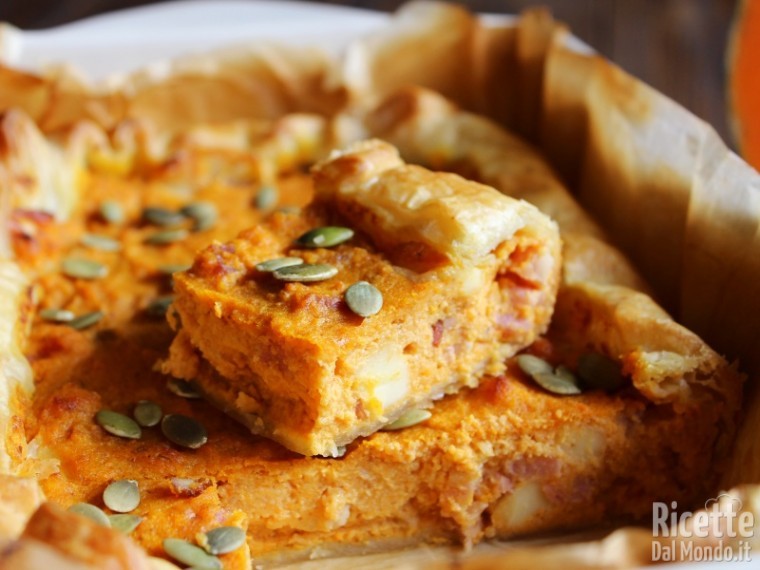 Ricetta Quiche salata zucca, pancetta e fontina