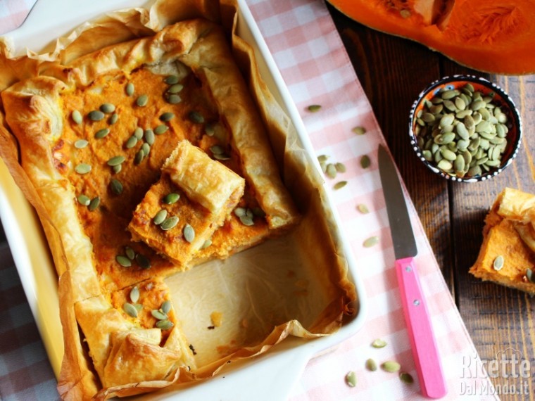 Quiche salata zucca, pancetta e fontina semplice