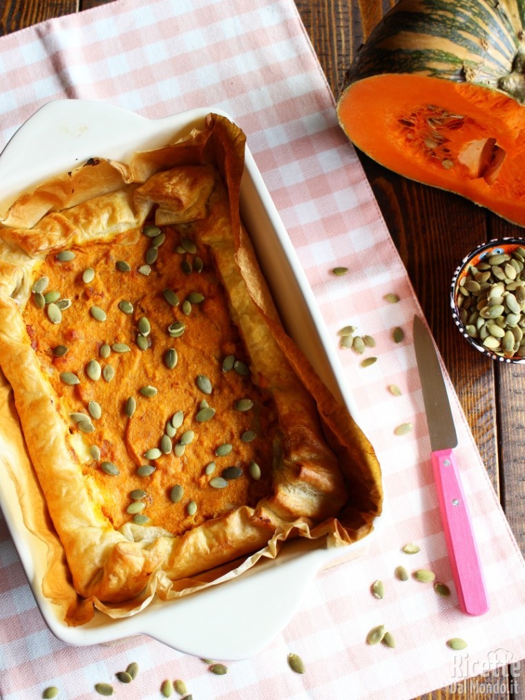 Quiche salata zucca, pancetta e fontina facile