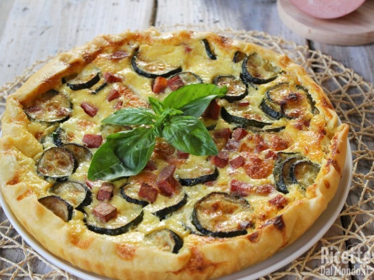 quiche di zucchine e mortadella