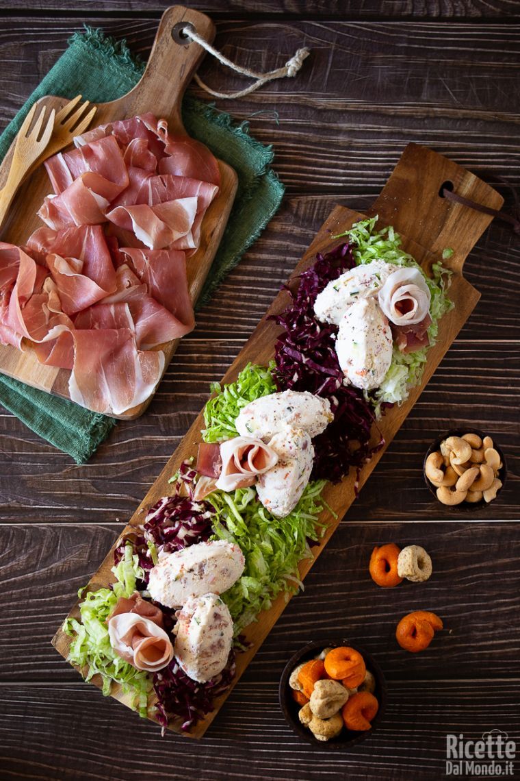 Ricetta quenelle di ricotta con verdure e prosciutto san Daniele