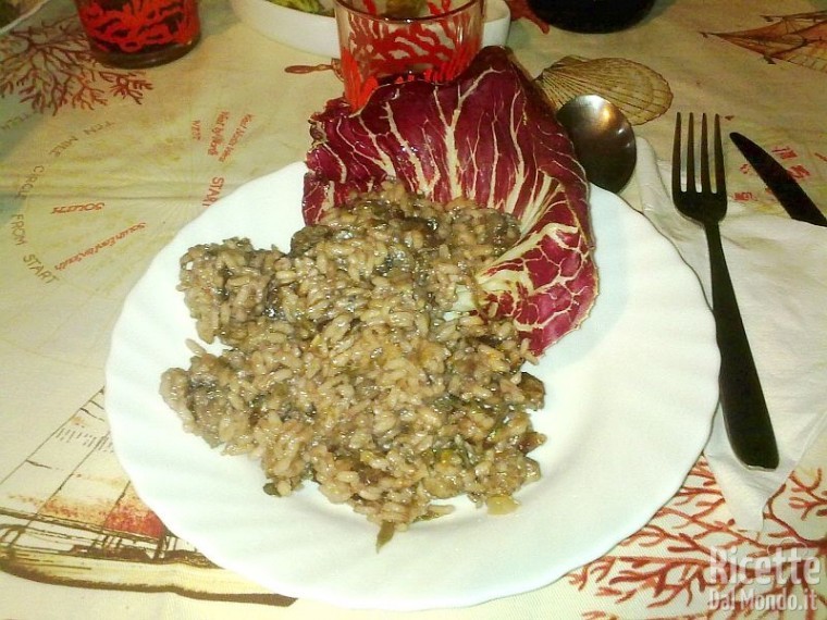 Ricetta Risotto tostato al Radicchio e Salsiccia