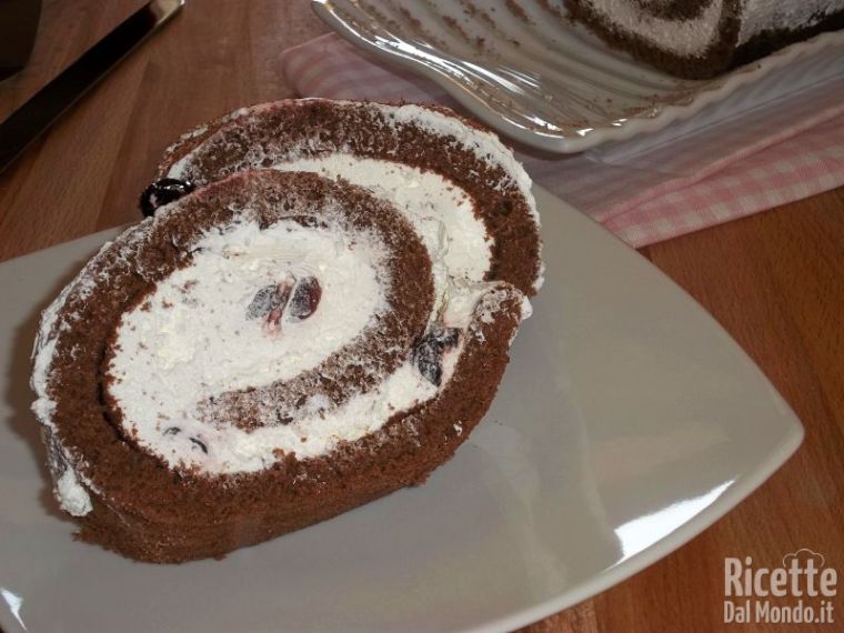 Rotolo di Cioccolato alle Amarene