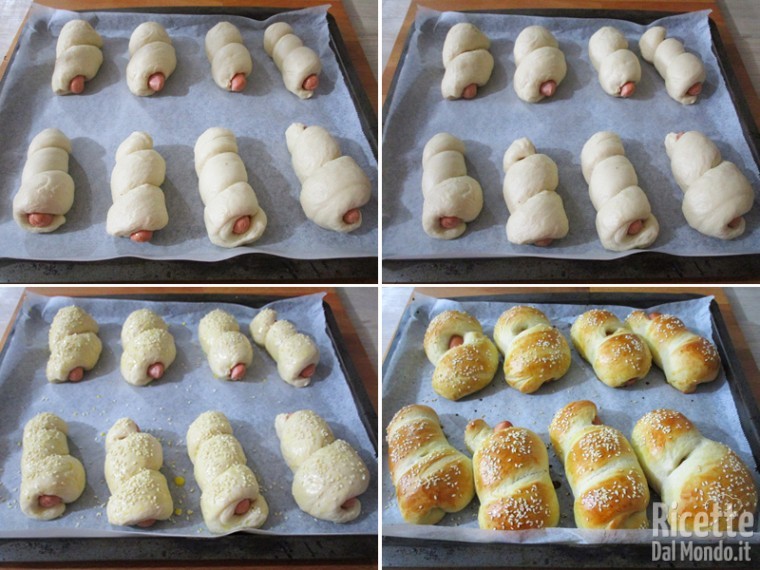 Spennellare e cuocere i rollò in forno preriscaldato
