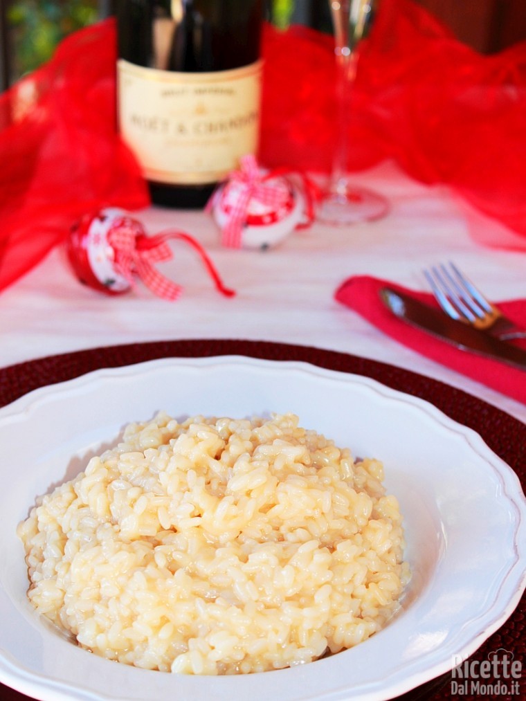 Risotto allo champagne di Natale