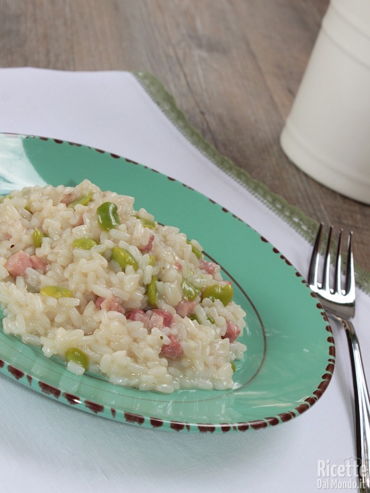 Come fare il risotto con le fave fresche e pancetta