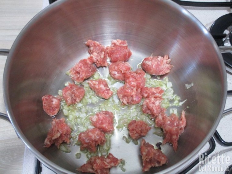 Risotto al radicchio e salsiccia 4