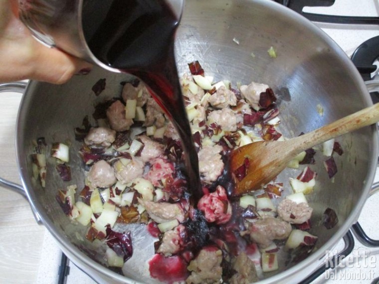 Risotto al radicchio e salsiccia 7
