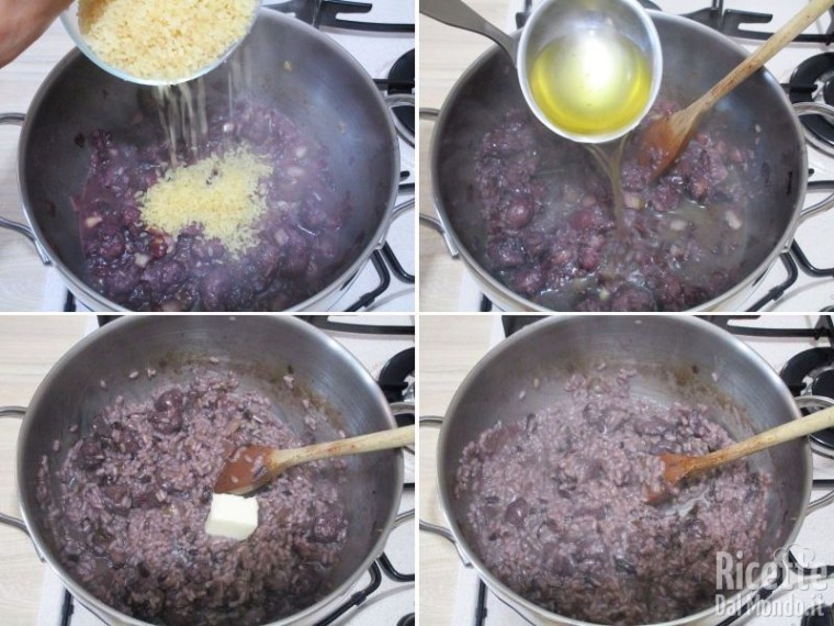 Risotto al radicchio e salsiccia 9