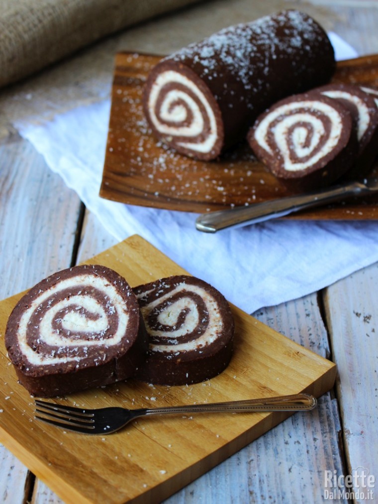 Rotolo Senza Cottura Al Cioccolato Ricettedalmondo It