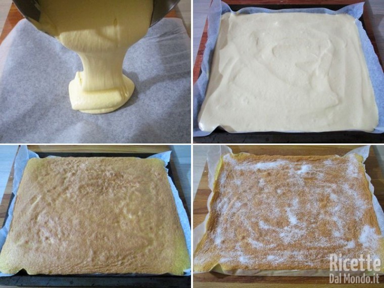 Rotolo di pasta biscuit con crema pasticcera al limone 5
