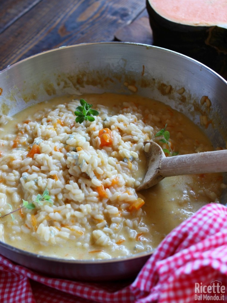 Come fare il risotto zucca e gorgonzola