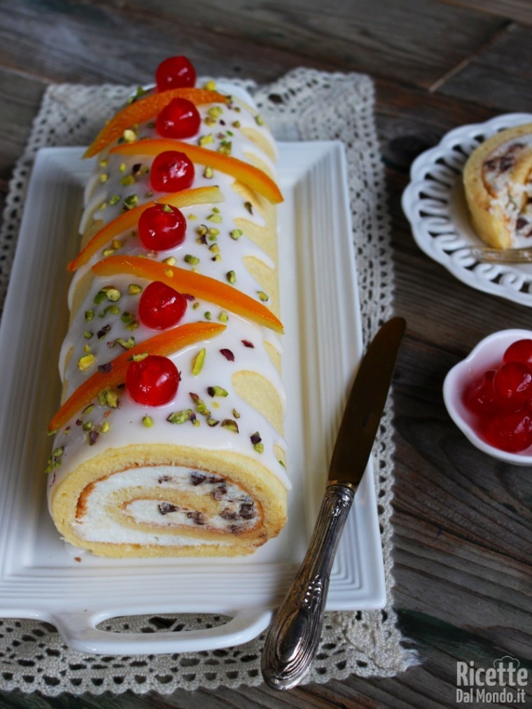 Come fare il rotolo di cassata siciliana