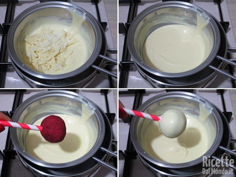 Cake pops con red velvet cake 9
