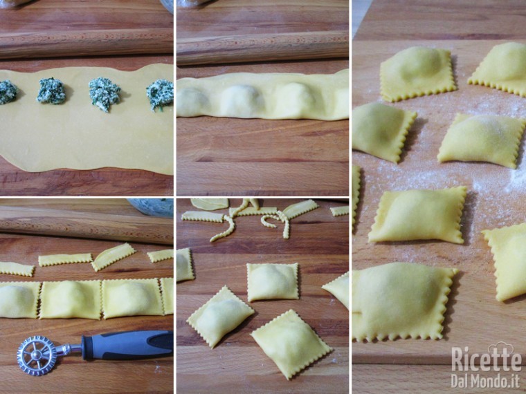 Farcire e ritagliare i ravioli