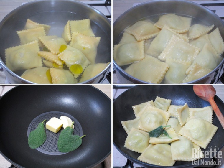 Cuocere e condire i ravioli
