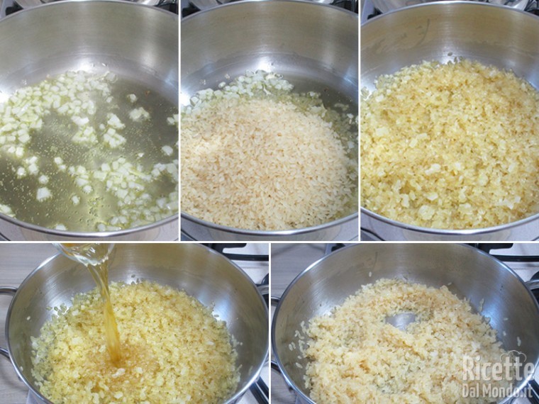 Avviare la cottura tradizionale del risotto