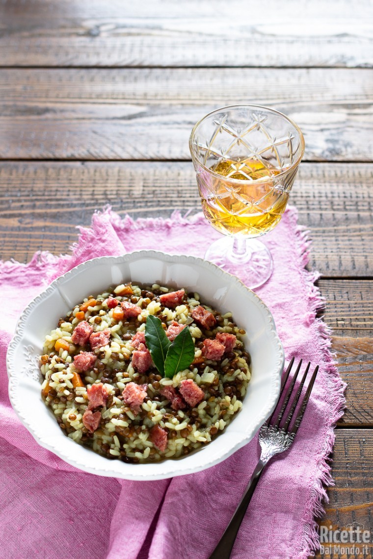Ricetta risotto lenticchie e cotechino