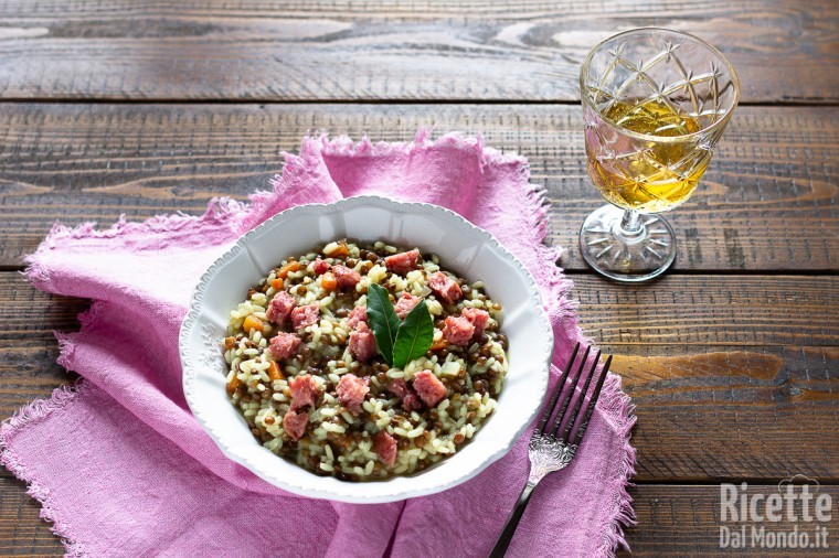 Risotto lenticchie e cotechino