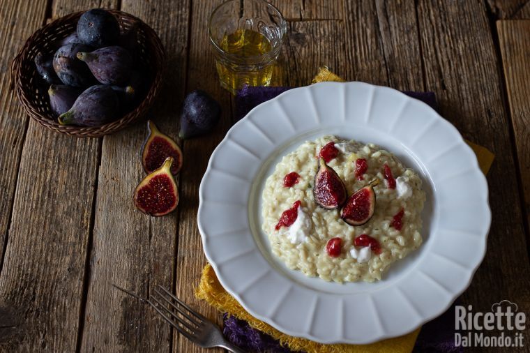 Risotto fichi e burrata, cremoso e saporito