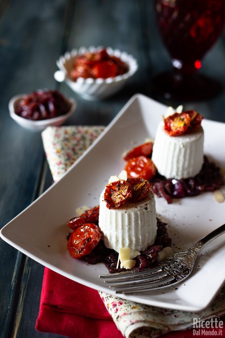 Come fare le ricottine di bufala con cipolle caramellate