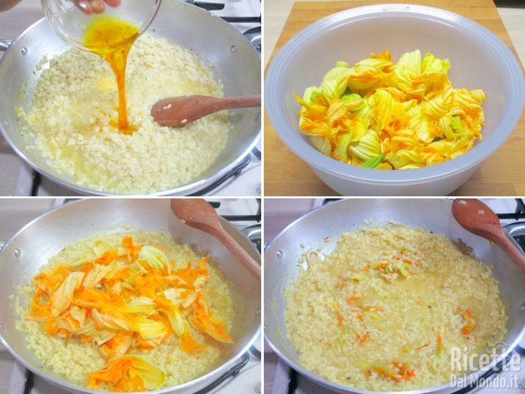 Unire i fiori di zucca