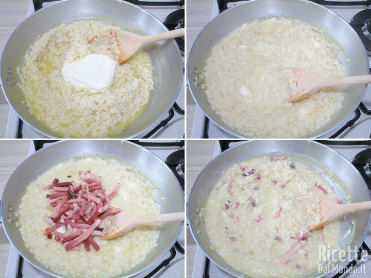 Mantecare il risotto con la crescenza