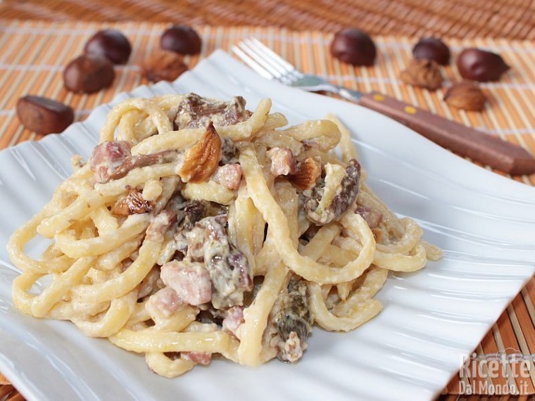 Ricetta scialatielli con funghi porcini e castagne