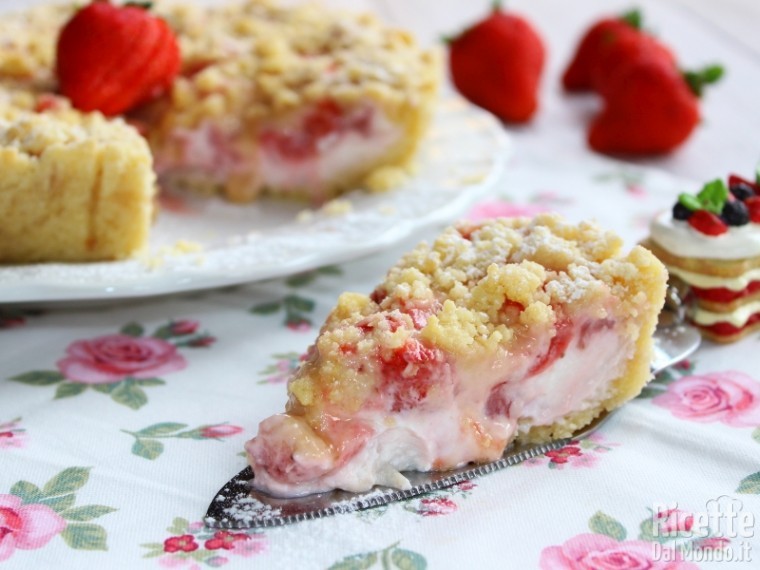 Ricetta sbriciolata alle fragole e ricotta