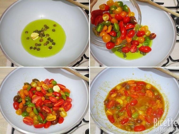 Spaghetti con colatura di alici e pomodorini 4