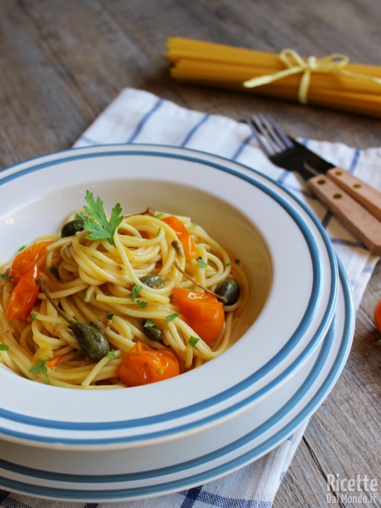 Come fare gli spaghetti con pomodorini gialli