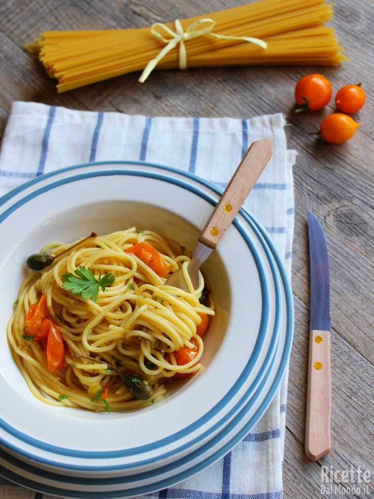 Come fare gli spaghetti con pomodorini gialli del Vesuvio