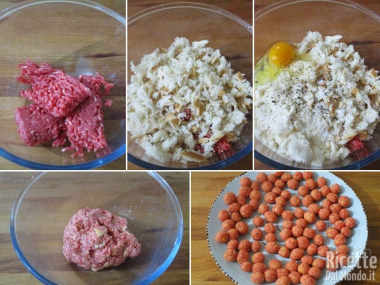 Preparare le polpettine