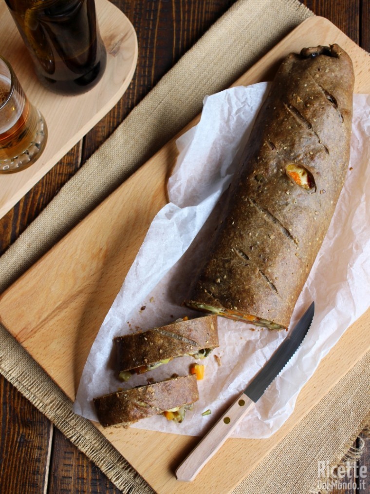 Strudel integrale di verdure miste