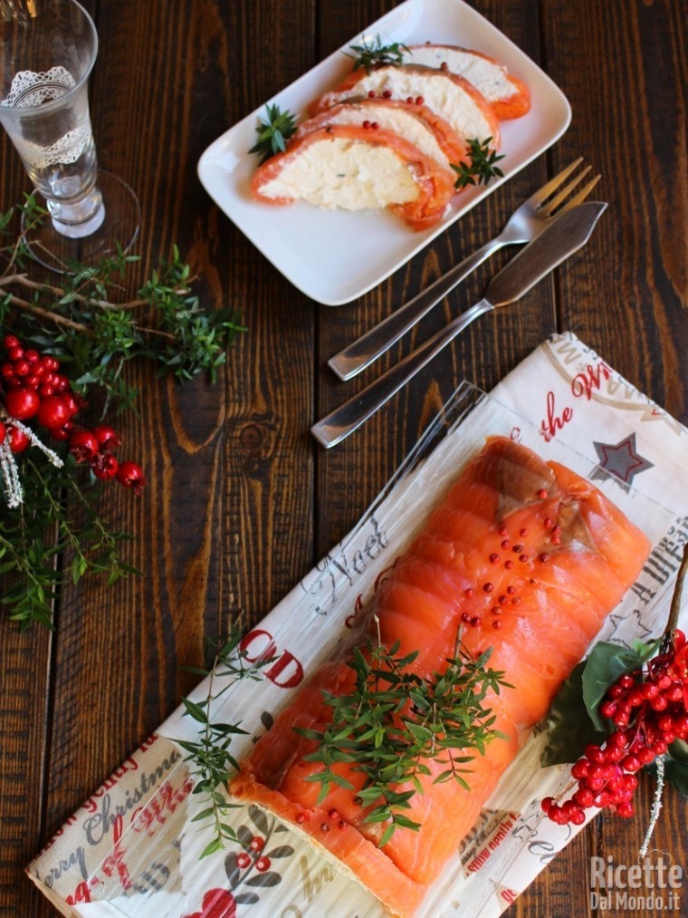 Sformato di salmone e ricotta per antipasto