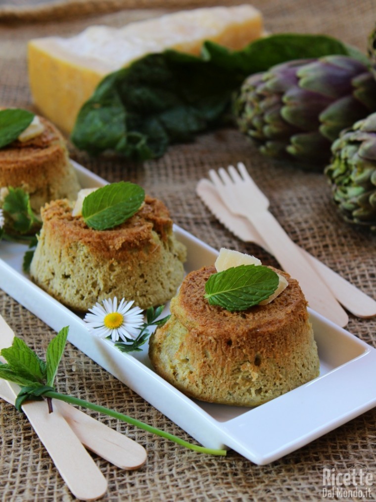 Come fare gli sformatini di carciofi e parmigiano